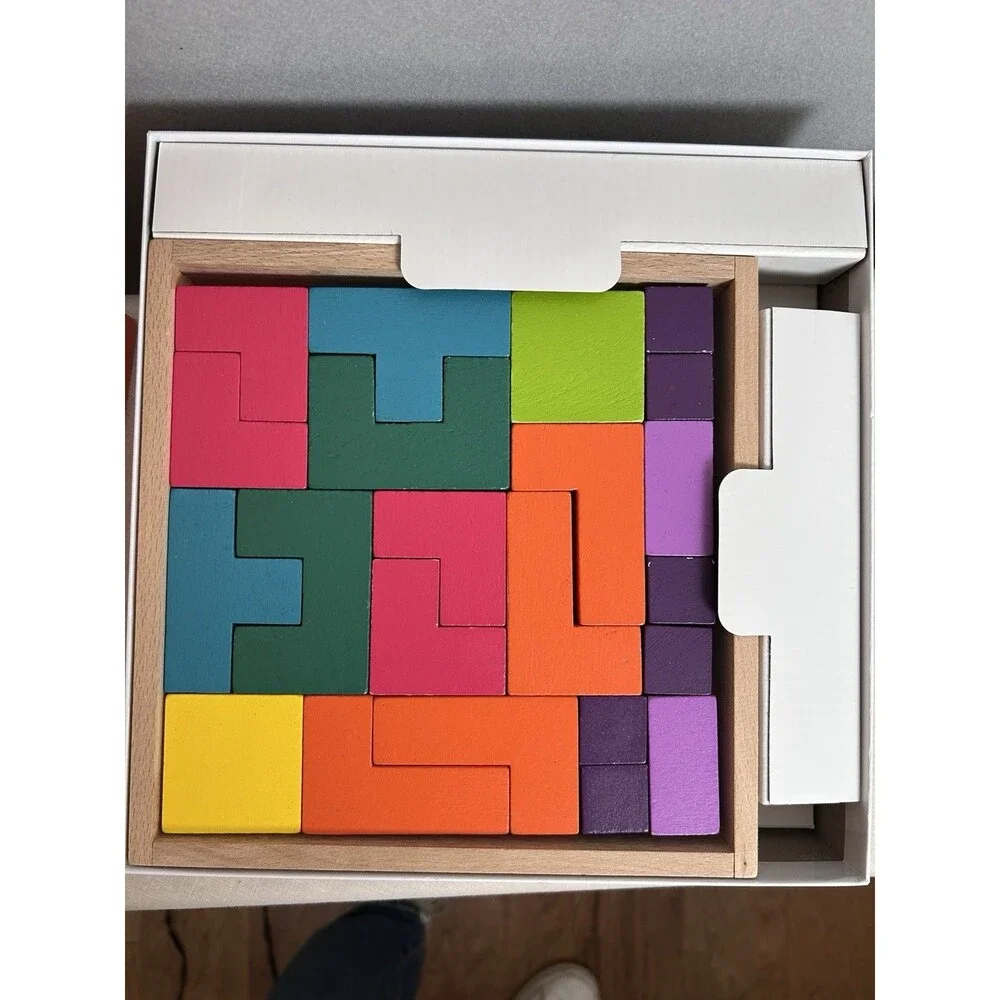Mindware 3D Wood Brain Puzzle Pattern Play Build Stem Skills Educational Toy